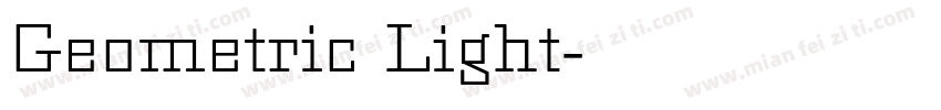Geometric Light字体转换